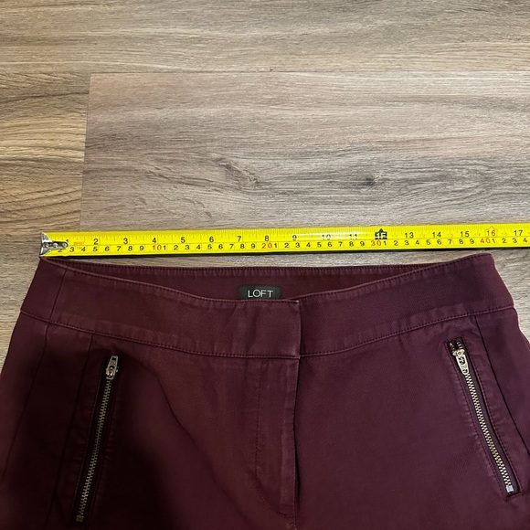 LOFT Marisa Skinny Maroon Size 10 Women’s Pants - Picture 5 of 9